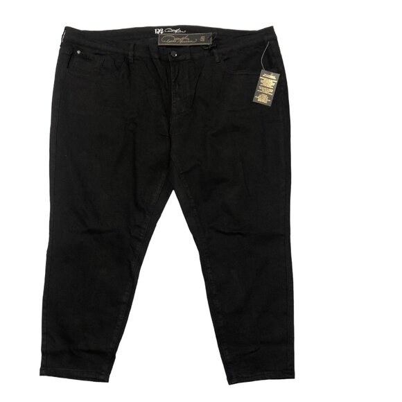 DG2 Diane Gilman Black Jeans Womens Sz 28W Petite Virtual Stretch Ultra Skinny - Picture 3 of 11